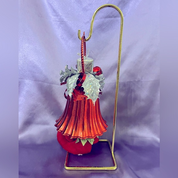 HANDCRAFTED • Red and Silver Elf Jingle Bell • Great for Christmas - Picture 2 of 6